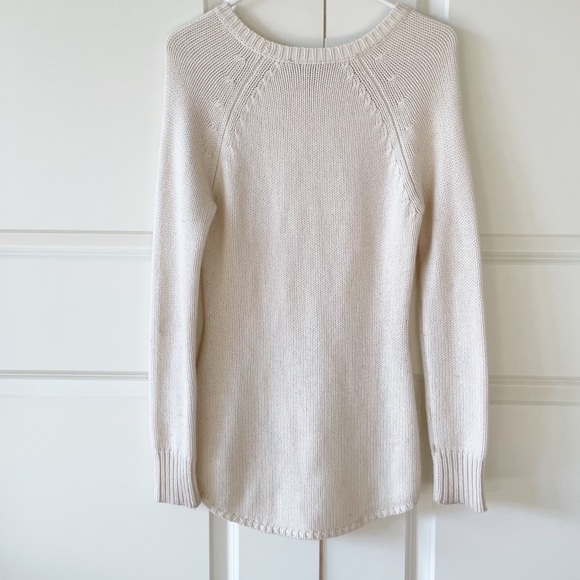 Autumn Cashmere Cable Knit Cashmere Blend Cable Knit Cream Sweater Size XS - Picture 2 of 7